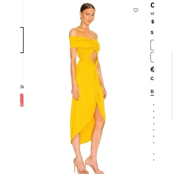 Yaura Revolve sz 12 ChiChi Dream Dress. Midriff cutout high-low maxi NWT - Picture 4 of 13